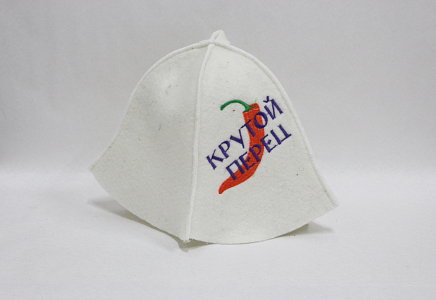 Шапка для бани "Крутой перец" ТМ "Бацькина баня"