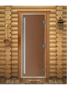 Дверь для сауны DoorWood (ДорВуд) Престиж Бронза матовая 1900х700