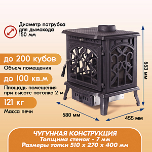 02 Печь камин FireWay Demetra 2000х2000